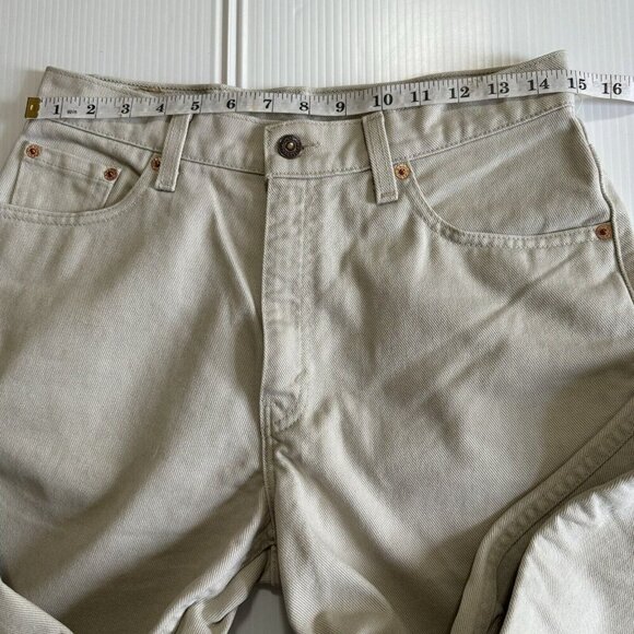 Vintage Levi’s Jeans 512 11 JR L Slim Fit Straight Leg Made In Usa Women’s Beige - Picture 6 of 16